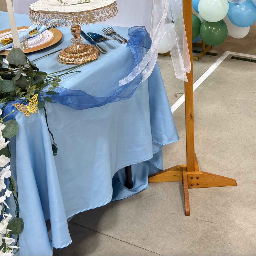 BLUE ROUND TABLECLOTH - Picture 4 of 4